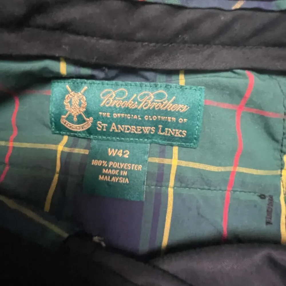 Brooks Brothers Size 42 Black Shorts Dressy Flat Front Golf Classic Flat Front